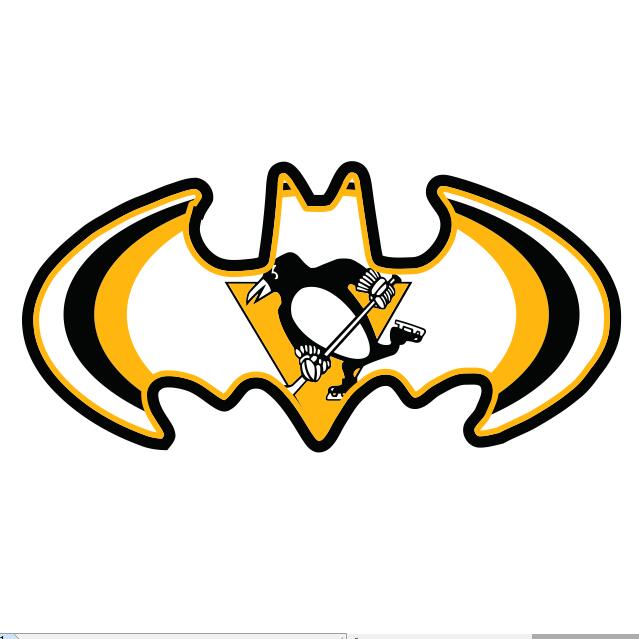 Pittsburgh Penguins Batman Logo iron on transfers